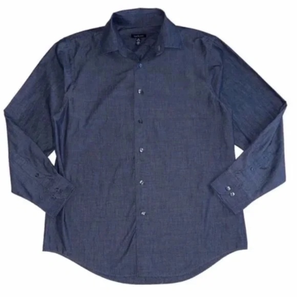 Van Heusen Men's Dark Grey Button Down Shirt - Picture 1 of 6